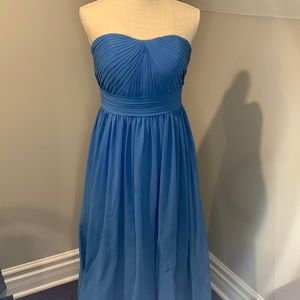 As is conditions, bridesmaid dress in blue size 8